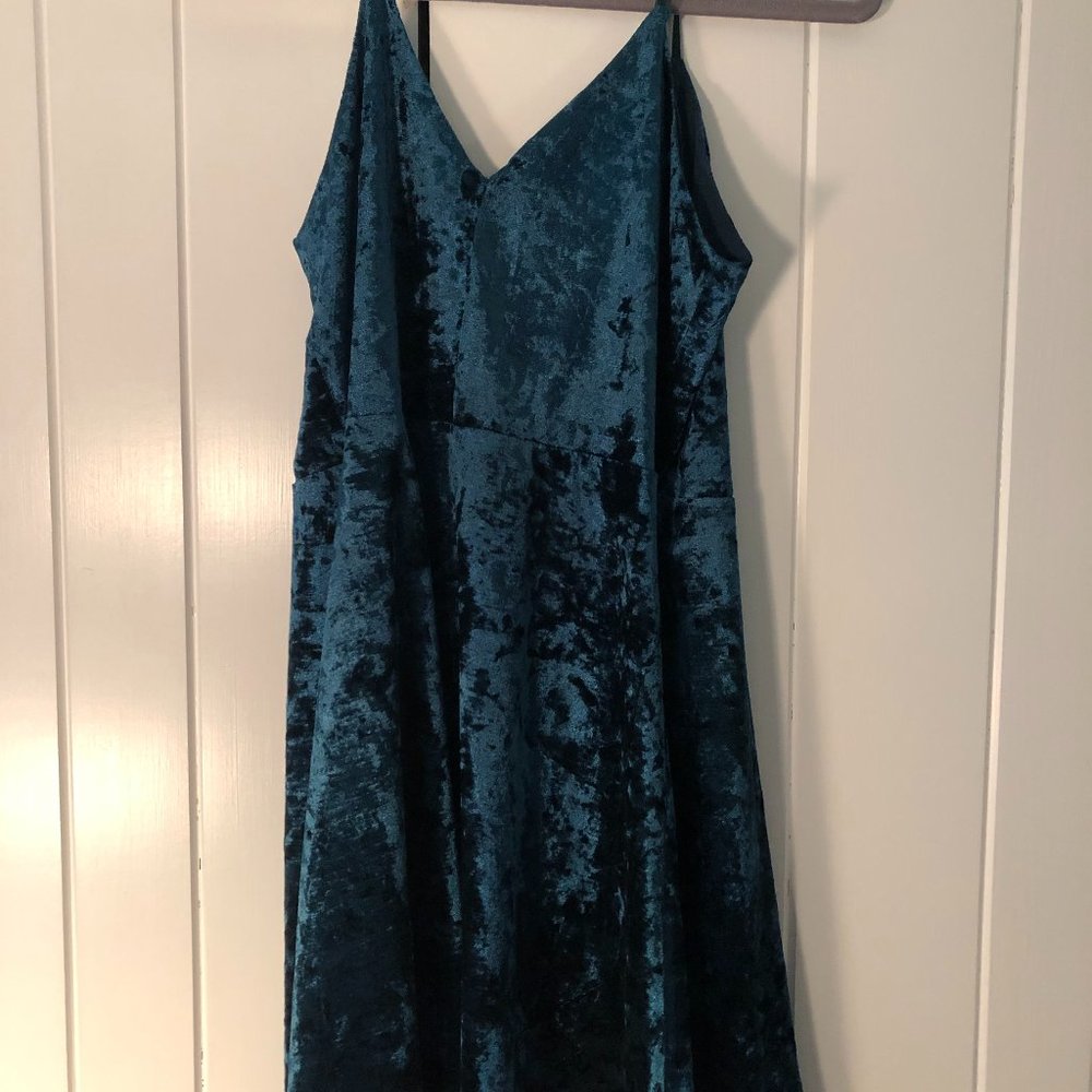 Emerald Green Velvet Wrap Dress